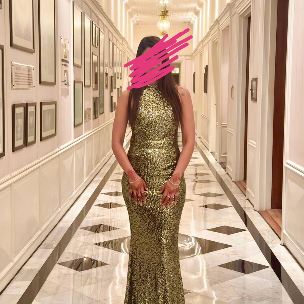 Gold full length gown